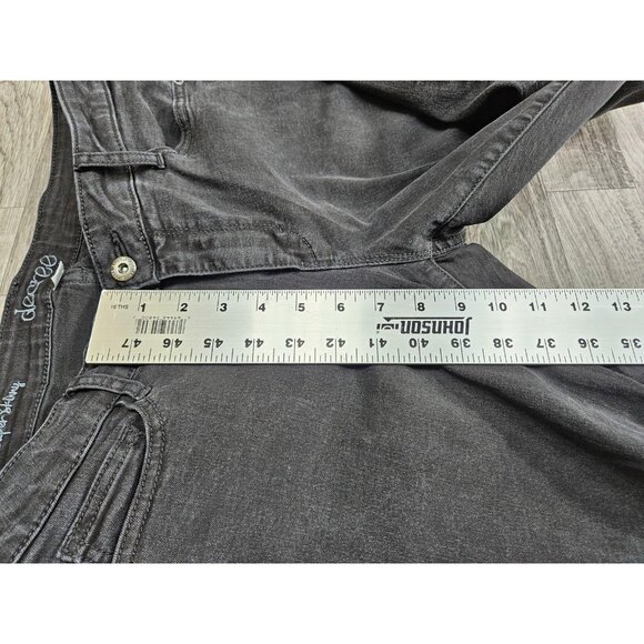 Decree Jeans Womens 13 Black Super Skinny Charcoal Wash Distressed Denim - Picture 12 of 13